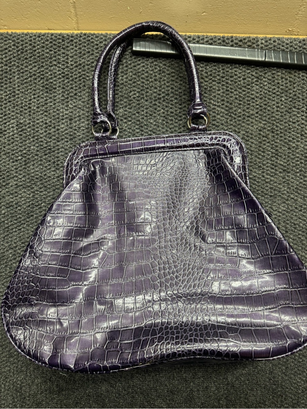 Source Unknown Croc-Embossed Tote - Deep Purple